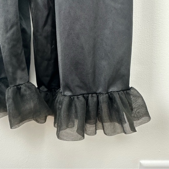 Chic Lingerie Sleepwear Pants One Piece Romper Size Small Black Vintage Ruffle - Picture 6 of 10
